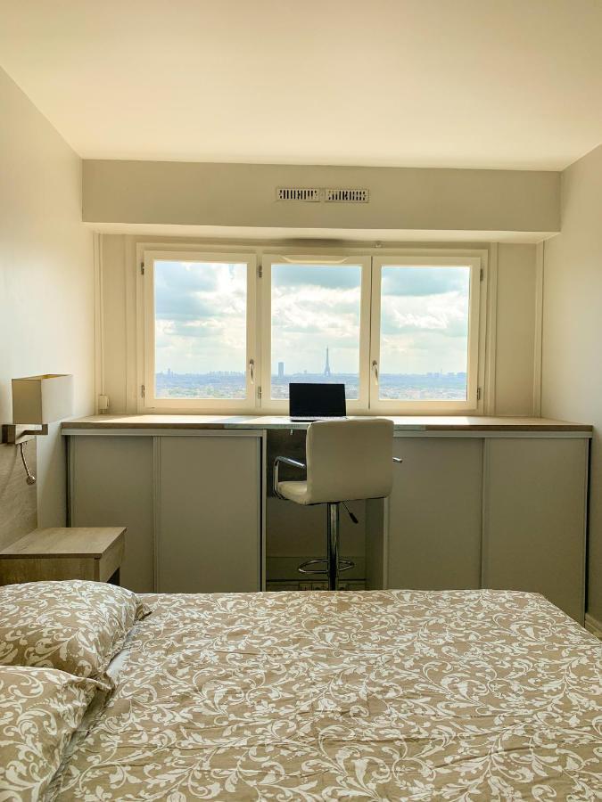 Vue Panoramique Sur Paris : Sublime Appartement Au Centre De Courbevoie Dış mekan fotoğraf