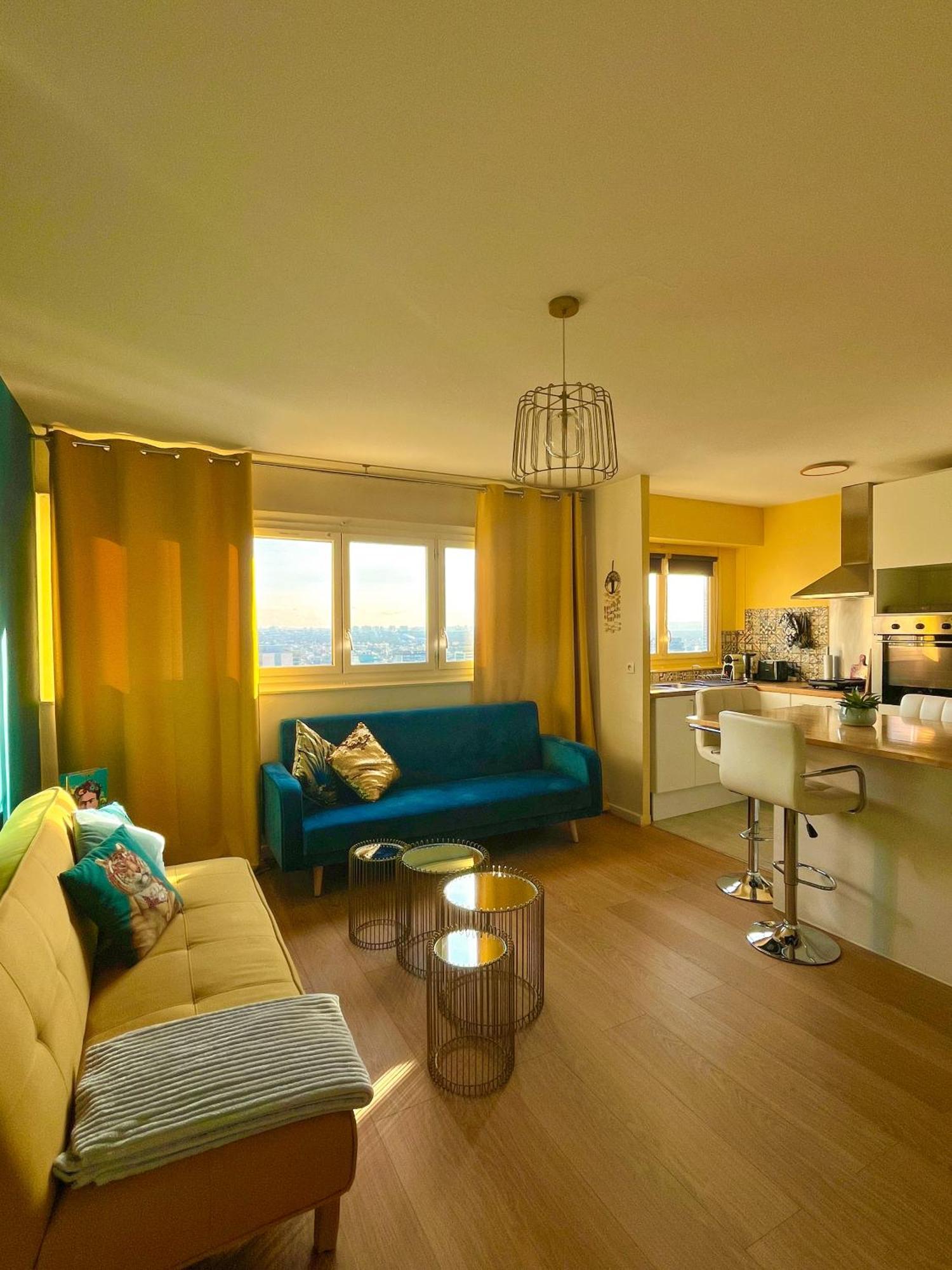Vue Panoramique Sur Paris : Sublime Appartement Au Centre De Courbevoie Dış mekan fotoğraf
